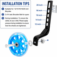 thumbnail image 4 of Bike Training Wheels for 12 14 16 18 20 Inch Kids Bikes, Heavy-Duty Bicycle Training Wheels Flash Bike Training Wheels, 4 of 7