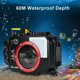 thumbnail image 3 of Carcasa sumergible para Olympus TG-4 - Resistente hasta 60m de profundidad, ideal para buceo y deportes acuáticos. Fabricada en PC y vidrio óptico con montura para accesorios. ¡Captura increíbles, 3 of 6