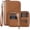 Brown, variant on Family Passport Holder for 4  - RFID Blocking Travel Wallet Holds Up to 5, Organizer with 4 Slots for Cards & SIM, Secure Zipper Closure, Family Travel Essentials (Light Blue)