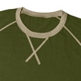 thumbnail image 5 of Men’s Raglan Short Sleeve Contrast Stitch T-Shirt, Casual Crew Neck Slim Fit Top, Soft Breathable Fabric, 5 of 5