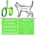 thumbnail image 2 of PUPTECK Adjustable Cat Harness and Leash Set Escape Proof Kitten Strap Collar for Walking Travel, Green, M, 2 of 8