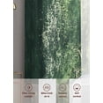 thumbnail image 6 of Abstract Green Sheer Curtains for Living Room Bedroom, Light-filtering Sheer Curtain, White Ombre Sea Wave Texture Abstract Art Rod Pocket Voile Window Treatment Drapes, 52’’Wx72’’L, 2 Panels Set, 6 of 7