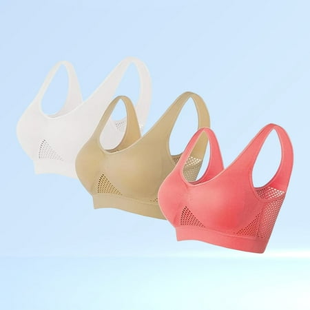 YEJIMAN Sports Bras Comfort Bras for Women Seamless Wireless Sleep Yoga Bras with Removable Pads  Silver Bikini Underwear For Women  Nylon Spandex Sexy Underwear For Women