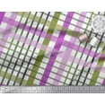 thumbnail image 2 of Soimoi Purple Cotton Voile Fabric Window Pane Check Decor Fabric Printed Yard 42 Inch Wide, 2 of 3