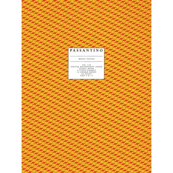 Pre-Owned Passantino Music Papers, No. 159: Guitar Manuscript Paper (Spiral-bound) 0825691591 9780825691591