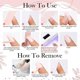 thumbnail image 4 of 16/18/20 puntas tiras de Gel francés para uñas parche deslizadores adhesivo impermeable de larga duración cubierta completa Gel uñas Stcikers lámpara UV necesita, 4 of 5