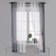 thumbnail image 3 of Ombre - Cortinas transparentes de lino sintético degradado con bolsillo para barra de semi gasa par yeacher Gris 52" de ancho x 72" de largo, 3 of 7