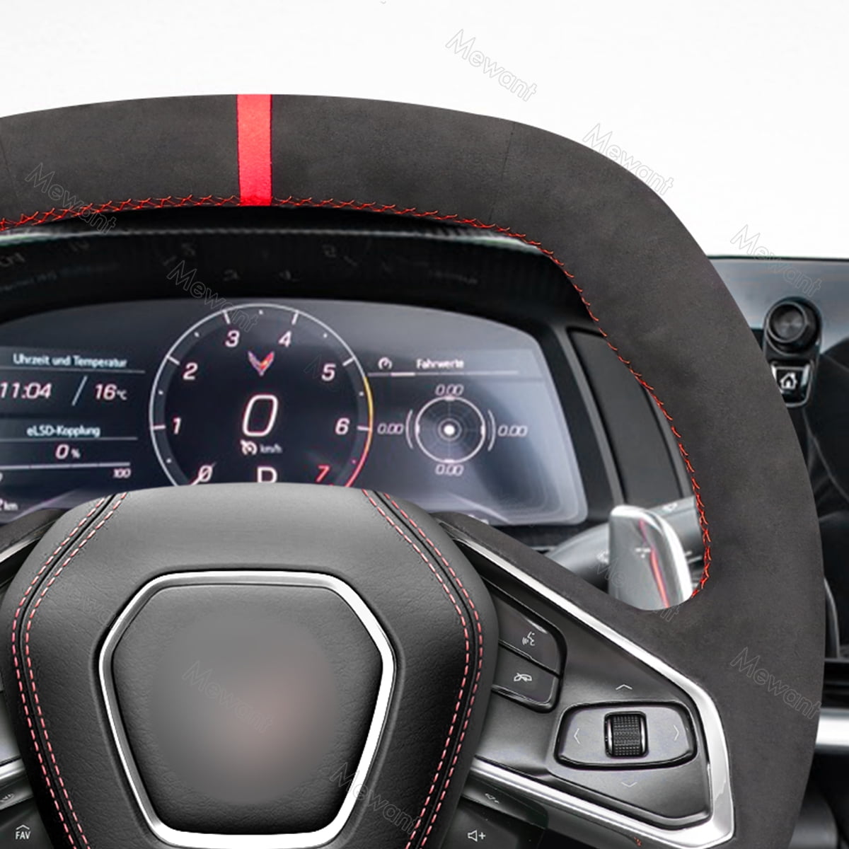 Mewant Steering Wheel Cover for Chevrolet Corvette C8 stingray Z06