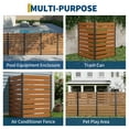 thumbnail image 6 of 2 Panels No-Dig Outdoor Privacy Screen Fence,49 x 38 in Weather-Resistant Aluminum Frame, No-Dig Installation with Ground Stakes for Patio, Yard, Trash Can & Pool Equipment Enclosure, 6 of 7