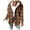Orange, variant on Winter Womens Comfortable Jacket Long-sleeved Printe Hooded Casual Checkered Striped Red-C Outwear Jackets S