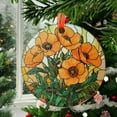 thumbnail image 2 of California Poppy Ornament SunCatcher California Poppy Window Hanging Home Poppy Flower Decoration Gift Flower Lover Decor, 2025, Holiday Decoration, 2025, Festive Home Accent,, 2 of 5