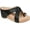Black, variant on Journee Womens Rayna Wedge Heel Slip On Sandals
