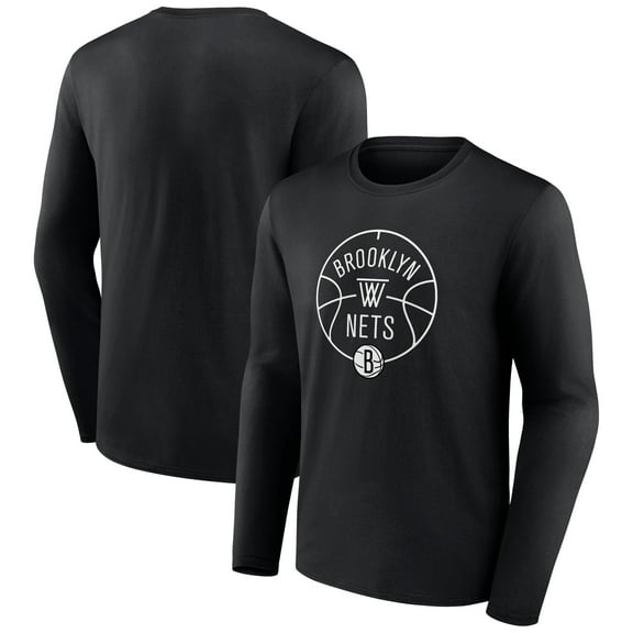 Men's Black Brooklyn Nets Tip-Off Long Sleeve T-Shirt