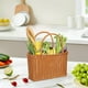 thumbnail image 5 of Cesta de almacenamiento tejida de plástico con asa | 36,5 x 20 x 18 cm | Organizador ventilado para picnic, compras y hogar | Cesta duradera para acampar y viajar, ideal para verduras y suministros, 5 of 6