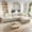 Chenille-White, variant on Sophia&William Modular Sectional Sofa Set, Mid-Century Chenille Cloud Couch 6-Seat Retro Nailhead Trim with 6 Throw Pillows for Living Room, Taupe