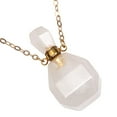 thumbnail image 4 of MasteelfCA Natural Crystal Fluorite Wishing Bottle Perfume Essential Oil Bottle Pendant Necklace Accessories Colorful Hanging Container (White, with Metal Chain), 4 of 7