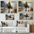thumbnail image 4 of Designart "Camel Desert Wanderer composition" Animals Floater Framed Canvas Print, 4 of 7