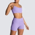 thumbnail image 3 of IBTOM CASTLE Women Workout Sets Yoga Outfits, Sports Bra and High Waist Leggings Gym Clothes Tracksuit, 2-Piece L Purple, 3 of 6