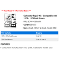 thumbnail image 2 of Carburetor Repair Kit - Compatible with 1974 - 1976 Ford Bronco 1975, 2 of 2
