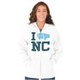 thumbnail image 4 of North Carolina Good Luck Pig Cute Unisex Fleece Graphic Zip Up Hoodie Brisco Brands 2X, 4 of 5