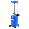 thumbnail image 1 of Réservoir d'Égouttage d'Huile Usée Portatif à Air – Capacité de 20 Gallons, Hauteur d'Entonnoir Réglable (38-65 Pouces), Acier Robuste, Roues à 360°, Valve de Régulation de Pression et Boîte à Outils – Bleu, 1 of 7