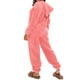 thumbnail image 2 of Gibobby pantalones holgados de oficina Pijamas de manga larga de lana artificial para mujer Casual Color sólido Cremallera Suelta con capucha Mono Pijamas Casual Invierno Cáli(Rosa， XXXXXL), 2 of 4