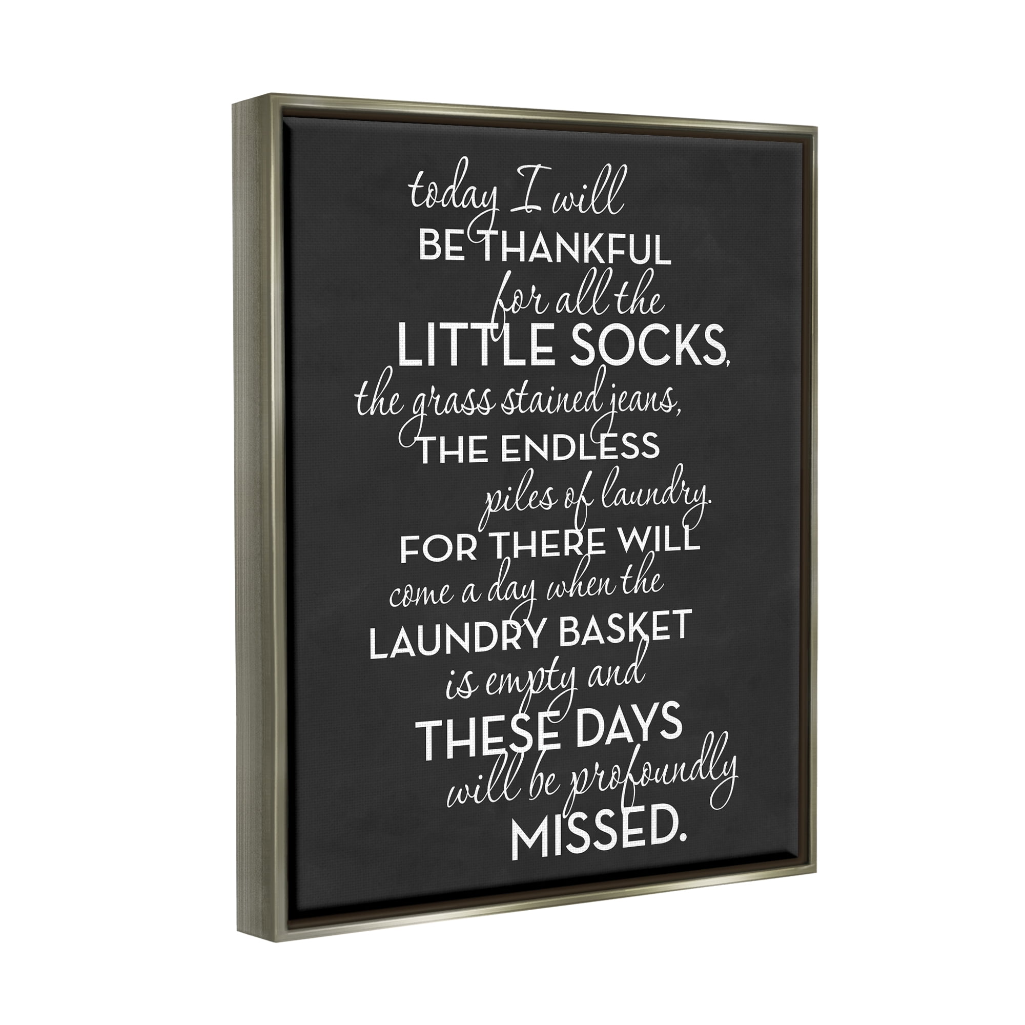 Stupell Industries Family Parenting Phrase Inspirational Painting Gray Floater Framed Canvas Art Print Wall Art, 17 x 21