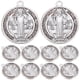 thumbnail image 1 of 10 medallas de metal de San Benito con colgante con patrón de cruz para collar de bricolaje, llavero y dijes, suministros para hacer joyas, manualidades y regalos religiosos, 1 of 8