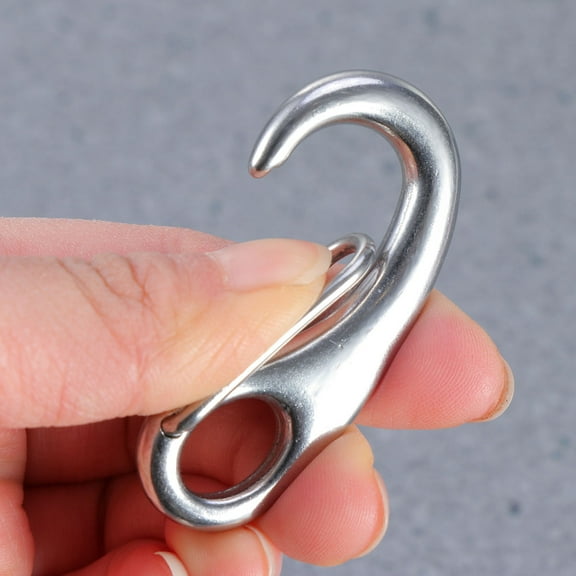 OFFIGAM 2Pcs Stainless Steel Dog Tag Clip Silver Pet Tag Holder for Pets