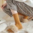 thumbnail image 5 of UJNDER Women's Autumn Winter Casual Cable Knit Wool Thick Warm Long Stacked Socks White, 5 of 5