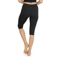 thumbnail image 3 of Stretch Is Comfort Women's Oh so Soft PS Knee Length Leggings Black X-Large, 3 of 6