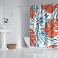 thumbnail image 3 of Hawaiian Floral Shower Curtain Waterproof Quick Dry Fabric with Rust-Resistant Grommets & Hooks, 3 of 5