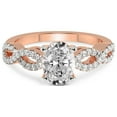thumbnail image 3 of 5 Carat IGI Certified Oval Shape Lab Grown Diamond Engagement Ring | 14K Rose Gold |Lorene Twisted Shank Diamond Ring | FG-VS1-VS2 Quality Friendly Diamonds, 3 of 4