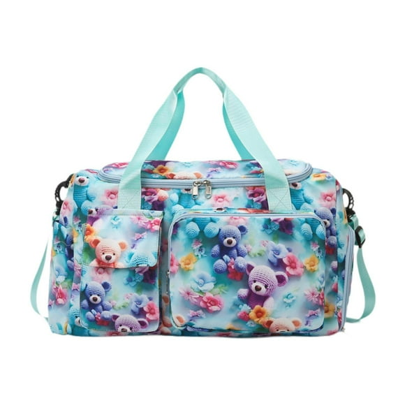 Bolsa de lona para niñas, portátil, de tela Oxford, bonita bolsa de viaje para exteriores Verde