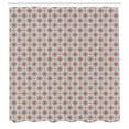thumbnail image 2 of Ambesonne Ethnic Shower Curtain, Mosaic Geometric Flora Art, 69"Wx70"L, Pale Lavender and Orange, 2 of 4