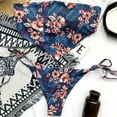 thumbnail image 2 of Seyurigaoka Women's Sexy Flower Printing Bikini, Bare Midriff Two-pieces Set, 2 of 5