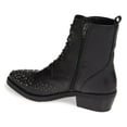 thumbnail image 3 of LFL by Lust For Life Portland Boot Black Leather Lace Up Embellished Booties (8), 3 of 6