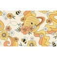 thumbnail image 5 of Rocae Groovy Floral for Durable Canvas Backpack Leisure Large Bag Travel Rucksack Multi-function Backpack Medium, 5 of 8
