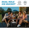 thumbnail image 5 of Portable Ice Bucket Cooler Set with Table Top, Outdoor Drink Cooler Bar, Lift Top Lid, Durable Handle, Food Grade, Cold Resistance, Easy to Clean, 5 of 7