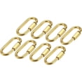 thumbnail image 1 of HUGFEGWE 6 Pcs Chain Connectors, Chain Locking Quick Link, Great for Light, Key, Camping, Backpack, Rope (Electrophoretic Gold, 6mm Thick) CJB91-57744, 1 of 5