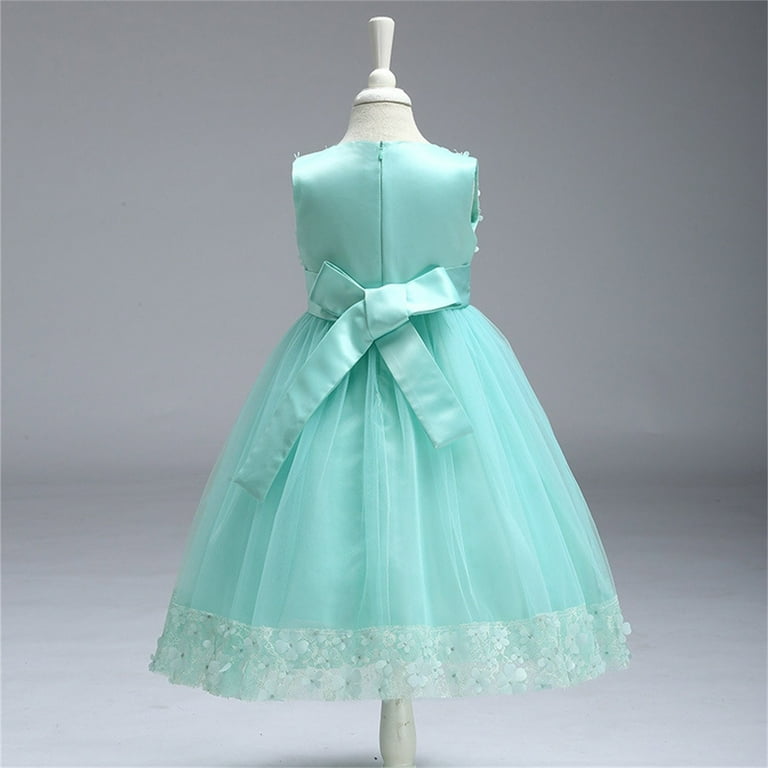 CONYUMN 5T Dresses for Girls Toddler Kids Baby Girls Casual Sleeveless  Round Neck Floral Gown Dress Party Dress Clothes Girl Dresses Vestidos Para  Nias Elegantes Kids Dress (Mint Green,100) - Walmart.com