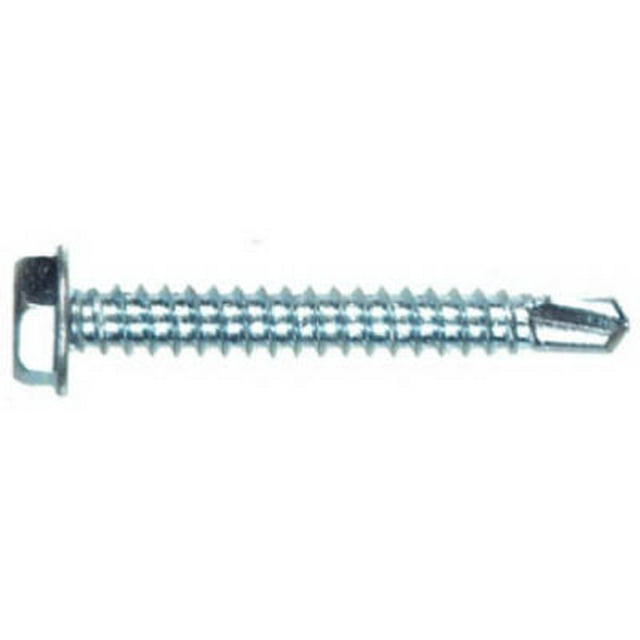 Tornillos para chapa metálica Hillman, número 10 x 5 cm, cabeza de arandela hexagonal