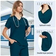 thumbnail image 3 of VIAOLI Scrubs Sets for Women - Stretch V-Neck Top & Drawstring Pants Medical Uniform, 10 Colors, 3 of 6