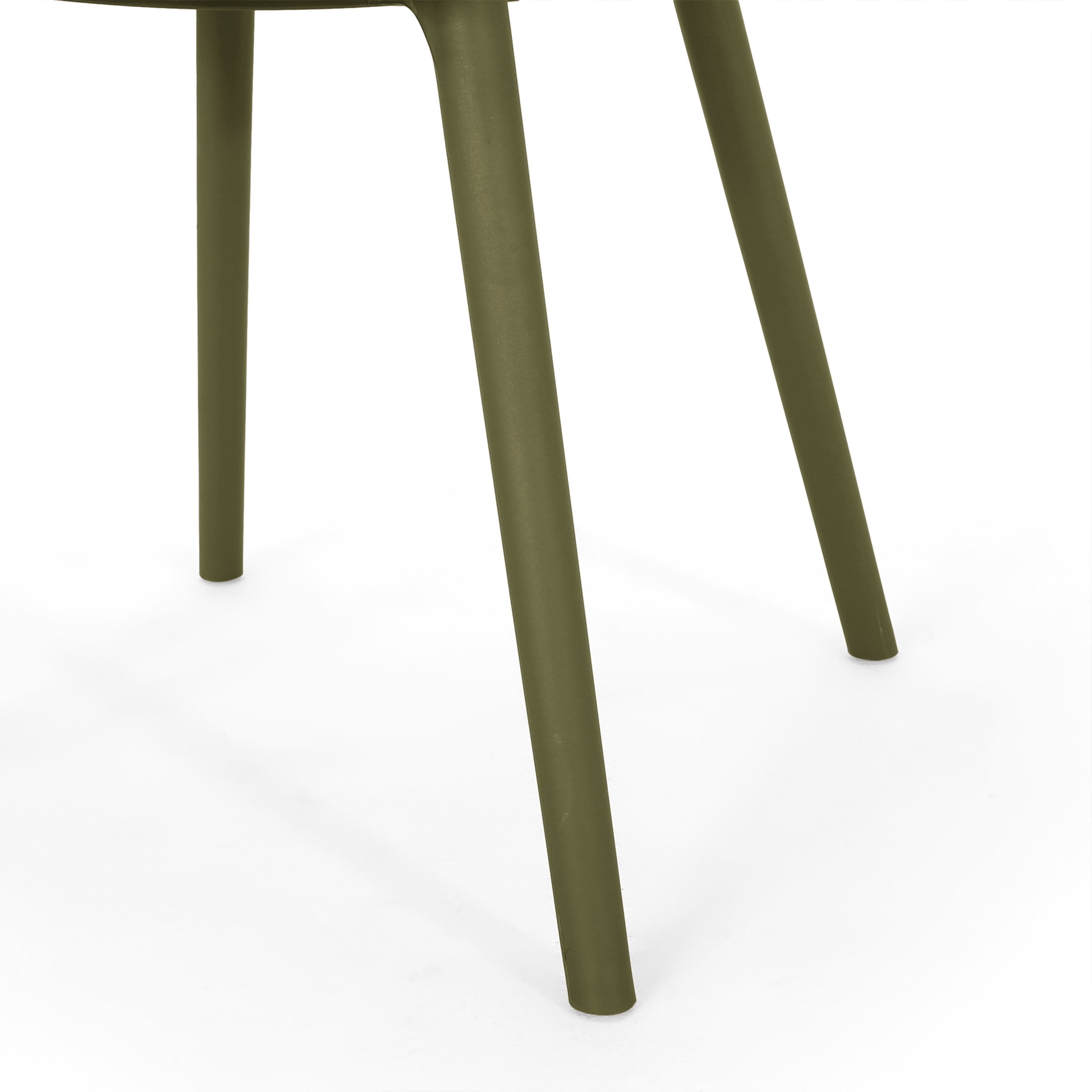 Christopher Knight Home Poppy Plastic Outdoor Dining Chairs Set of 2, Mesh Back Design, Olive Green