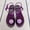 Purple, variant on Women's Jelly Flat Sandals Seashell Decor Transparent PVC Ankle Strap Open Toe Summer Beach Casual Walking Shoes Clear 7 Wide