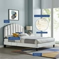 thumbnail image 4 of Modway Daisy Performance Velvet Queen Platform Bed, 4 of 9