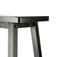 thumbnail image 4 of 2Pcs Pine Wood Saddle Seat Bar Stool Black, 4 of 20