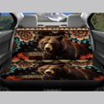 thumbnail image 5 of Qpednta Aztec Bear Car Seat Covers 4 Pcs, Front Seat Protector Carseat Rear Split Bench Cover Universal , Automobile Interior Decorate Accessories Fit for Car SUV Trucks, 5 of 7