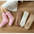 thumbnail image 4 of Indoor/Outdoor Thermal Socks for Women - Fuzzy Fleece Lined with Non-Skid Soles, 4 of 5