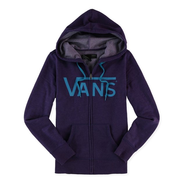 Sudadera con capucha Vans Conquered Zip-U para mujer morado grande